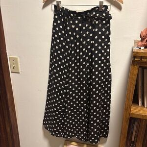 Sarah Polka Dot Black and White Women's Skirt with belt
